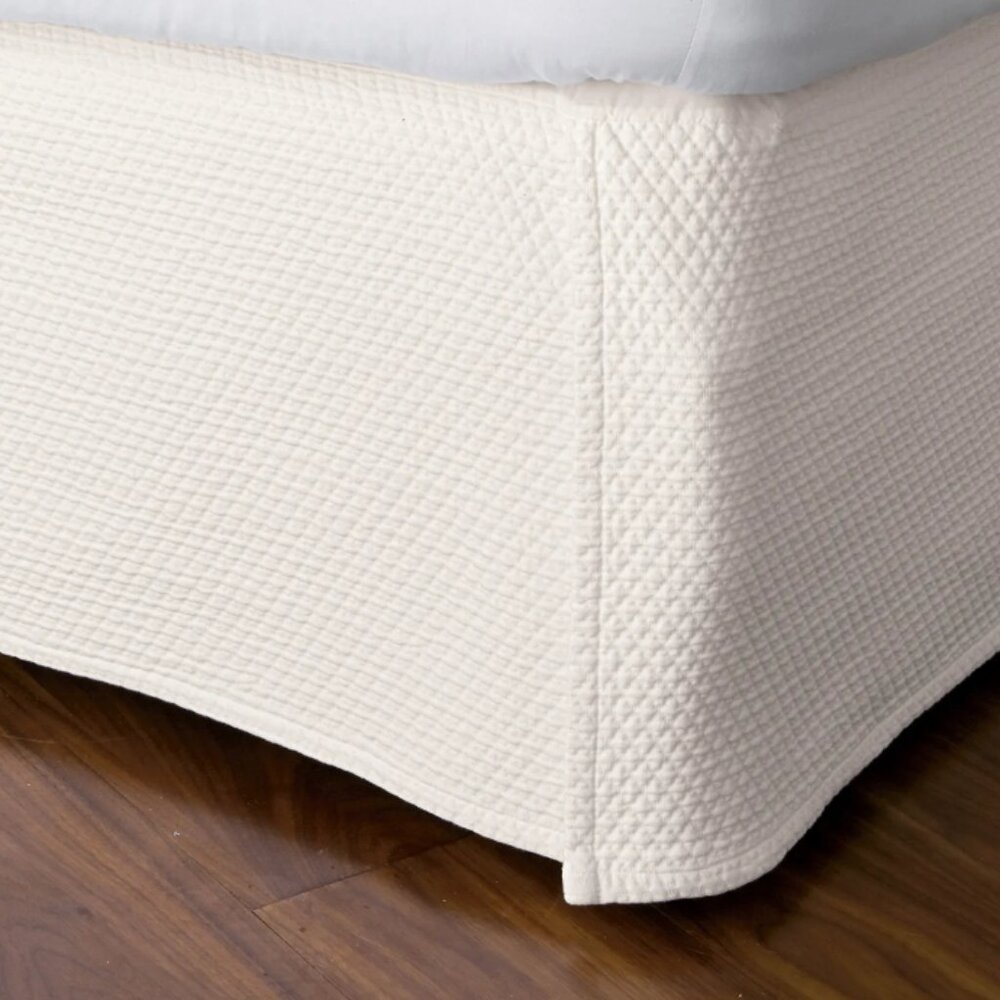 The Company Store Madelyn Egyptian Cotton Matelassé Ivory Twin Bed Skirt- New!